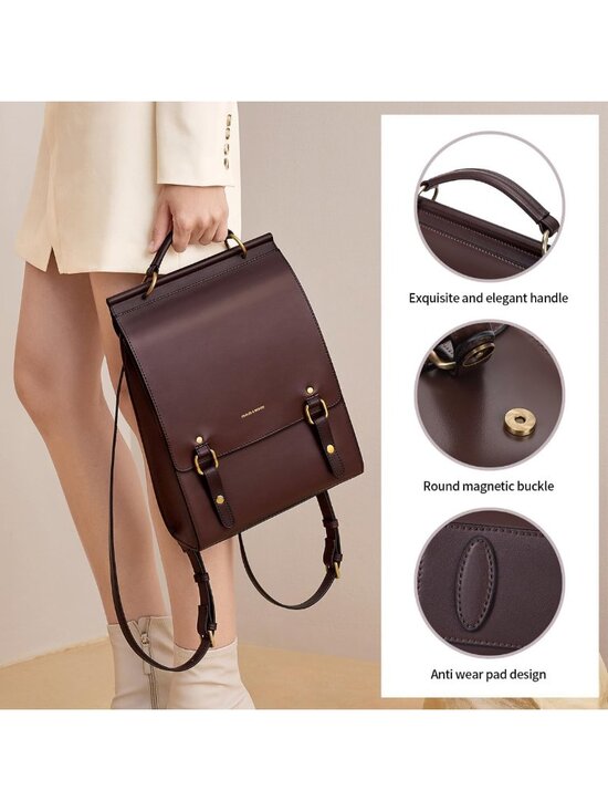 Stylish Leather Backpack Purse for Women | Travel Shoulder Bag, Vintage Casual main image 6